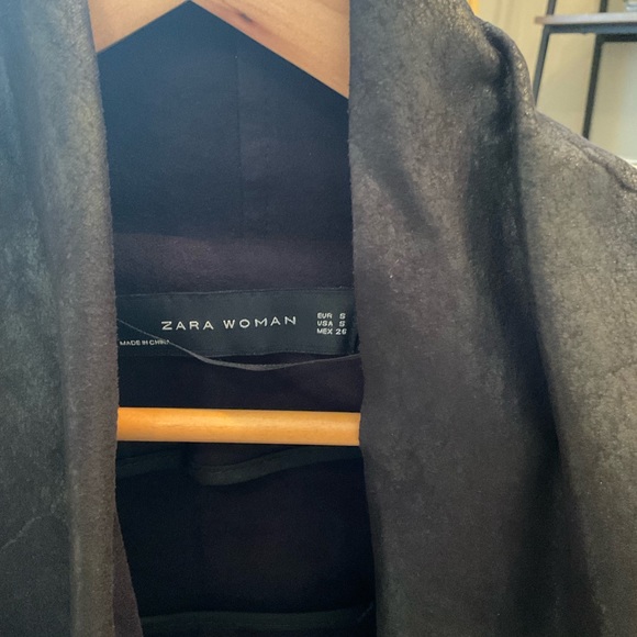 Zara Sz Small Textured Suede Motorcycle Jacket - Picture 3 of 3